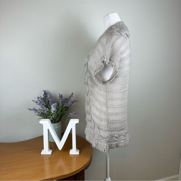 Rebecca Taylor grey cardigan tie-front sweater - Size Small - EUC - Picture 2 of 8